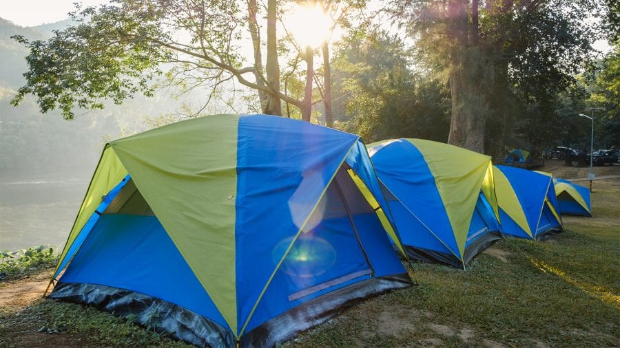 Waterproof your tent before leaving home