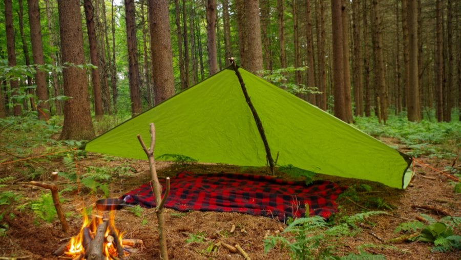 simple green camp tarp