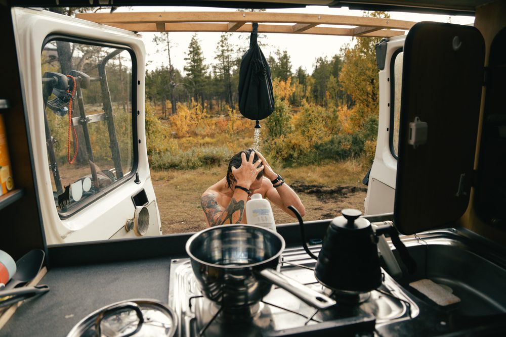 View,From,Inside,Camper,Van,On,Young,Hipster,Man,Take