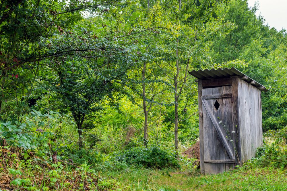 Wooden Camping Outhouse 1
